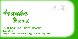 aranka meri business card