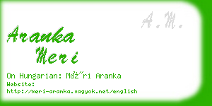 aranka meri business card